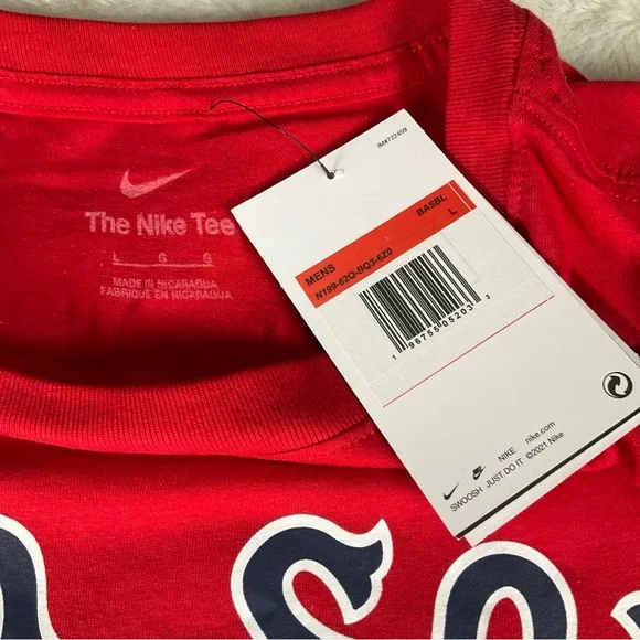 Nike Boston Red Sox’s Men’s Large Red Trevor Story #10 Short Sleeve T-Shirt NWT - Picture 5 of 8